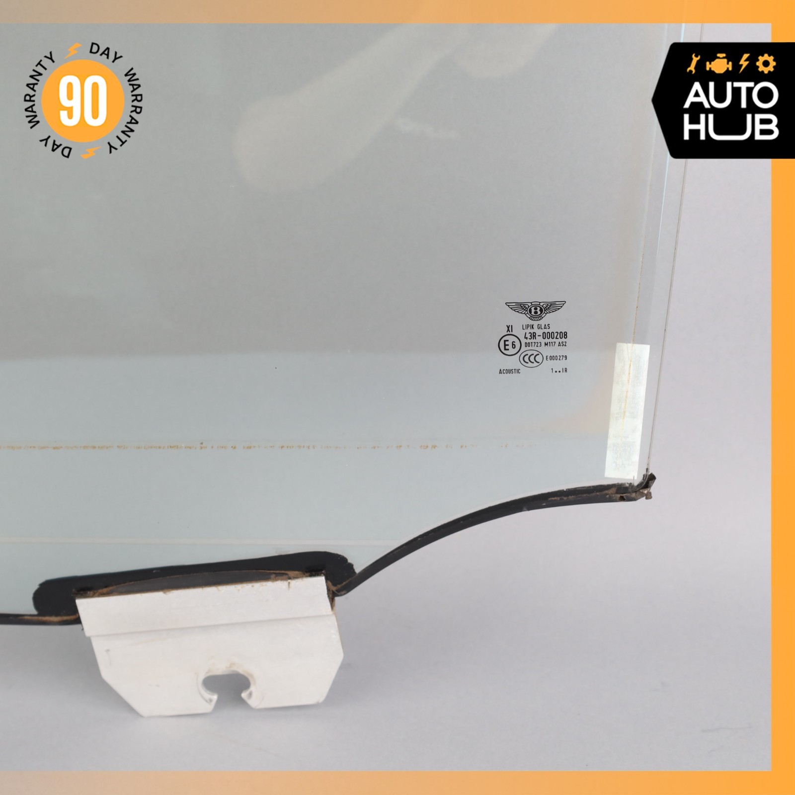06-13 Bentley Continental Flying Spur Rear Left Side Door Window Glass OEM