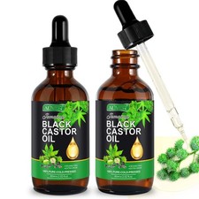 ⭐️NUEVO⭐️ Aliver - [2-PACK] Aceite de ricino negro prensado en frío, total 120 ml, CAD 10/26
