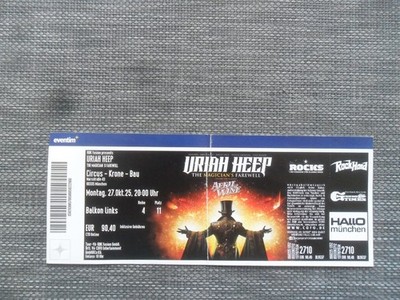 Uriah Heep Konzertkarte München 2025