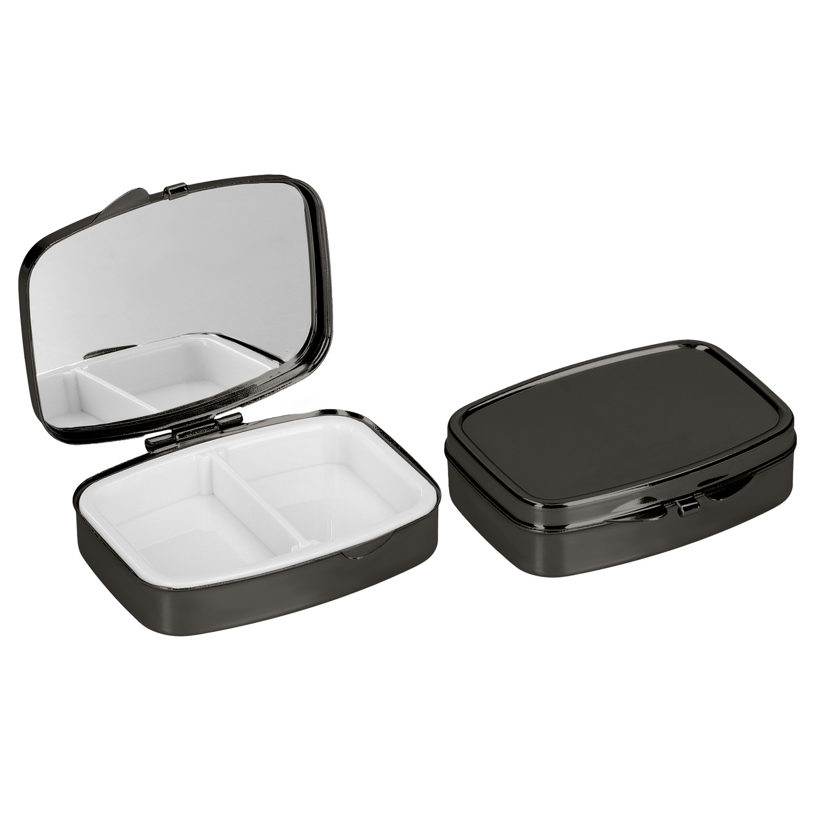 2x Edelstahl Tablettenbox mit 2 Fchern - 55 x 4 x 15cm 2290₽