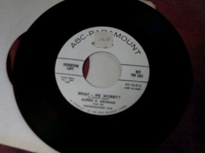 ALFRED E NEUMAN What me worry RARE 7'' USA Promo 1960s POP Rock Mad Magazine