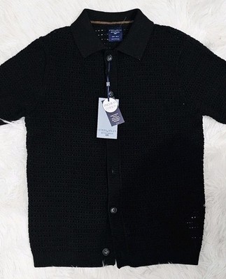 Steel & Jelly Jacquard Textured Shirt Mens Premium Cotton Sz S British DesignNWT