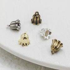 Premium Plated Casted Brass Bead Cap - 8x7mm 4927C-13 