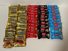 Haribo Goldbears Gummies (20) & Loacker Minis Wafer Mixed Variety Pack (10) Each