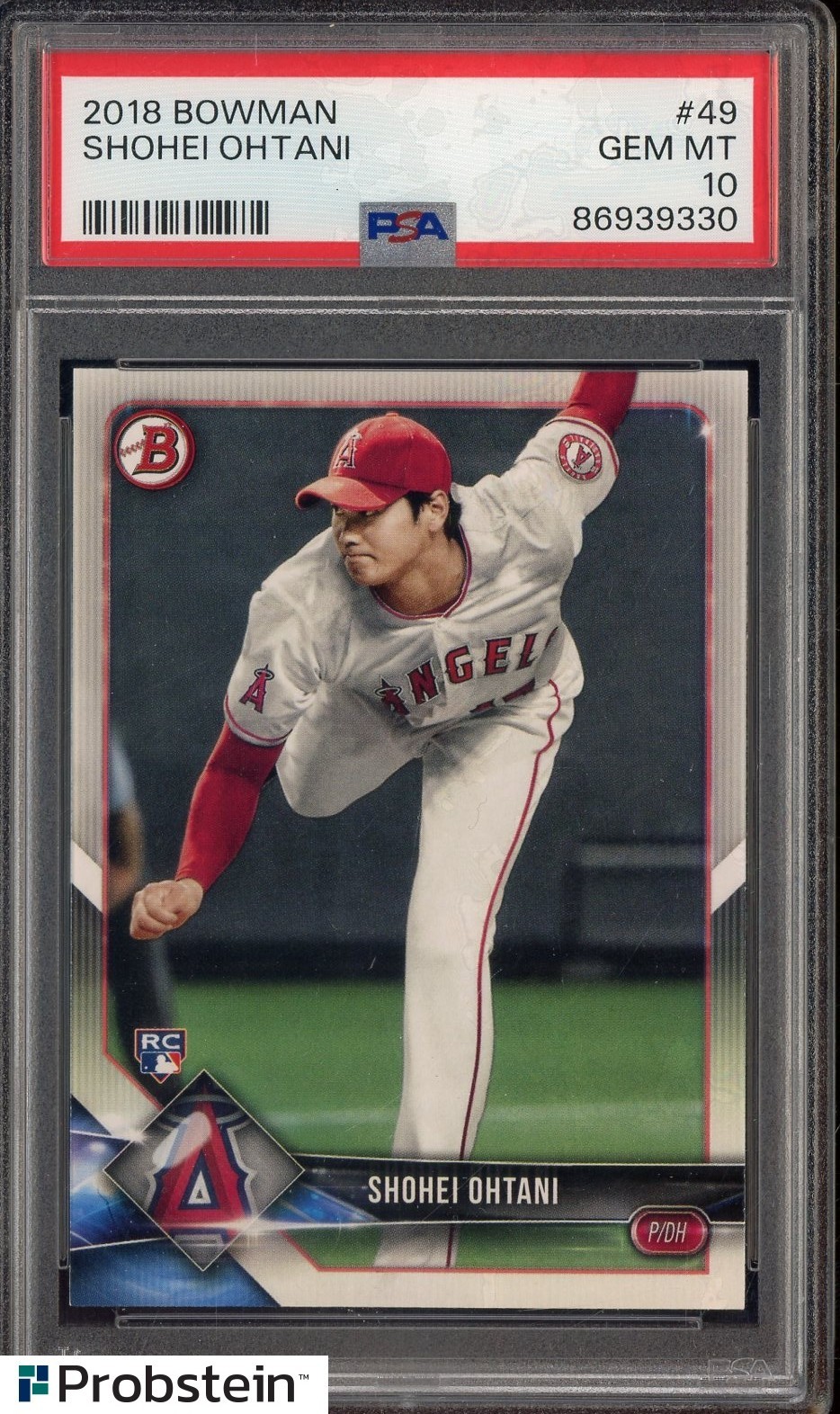 #2 2018 Bowman #49 Shohei Ohtani Angels RC Rookie PSA 10 GEM MINT