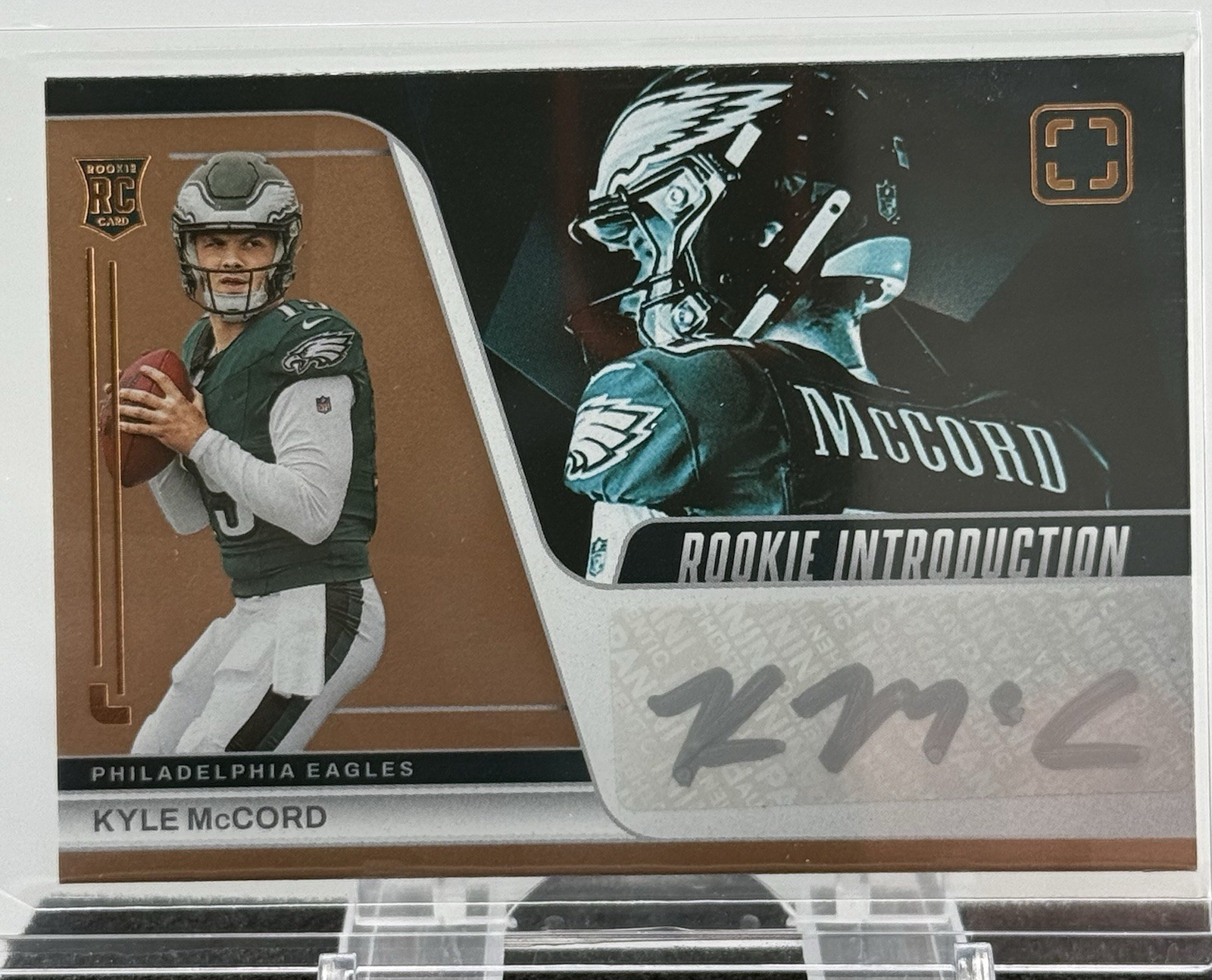 2025 Panini Photogenic Kyle McCord Auto RC Bronze #RKI-KMD Eagles