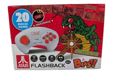 Atari Flashback Blast! HDMI Microconsole 720p HD, 20 Built-In Games~New Open Box