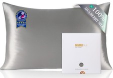 100% Pure Mulberry Silk Pillowcase for Hair and Skin Health,Soft and Smooth,B...