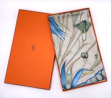 Auth Hermes Carré 90 Ceramique Ottomane Grey x Multi Silk Scarf W/Box BA120075