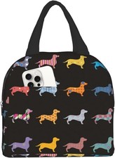 HYEPNED Cute Dachshund Insulated Lunch Bags for Women & Kids & Girls & Adults