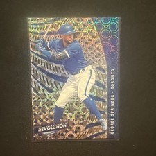 2021 Panini Chronicles Revolution George Springer #1 Sunburst /50 Blue Jays! 