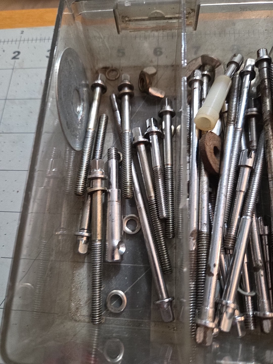 Vintage Drum Hardware Lot 100+ Pieces Adjustment Tools, Tension Rods, Etc LUDWIG