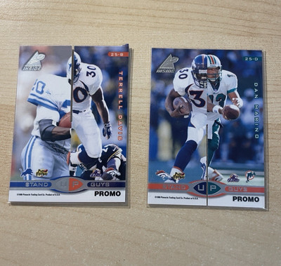 Barry Sanders, Et Al. 1998 Pinnacle Inside Stand Up Guys PROMO #25 Error on Cut