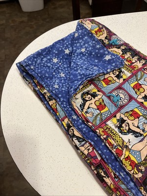 WONDER WOMAN DC Comics Superheroes 2 In 1 Quilt /Pillow For Baby/Toddler Bed