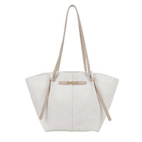 Gallantry, Damen Shopper Genarbt Mit Langen Henkeln Und Drehverschluss, Beige