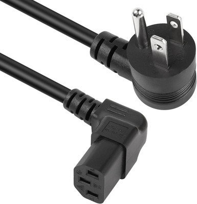 GELRHONR 90 Degrees 3 Prong AC to IEC320 C13 Power Cord,10A 125V down