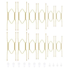 12 PCS Stainless Steel Wall Plate Hangers for Display 6 8 10 inch Gold