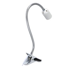 White Table Lamp Holder E27/E26 Single White Head 360 Degree Adjustable Material