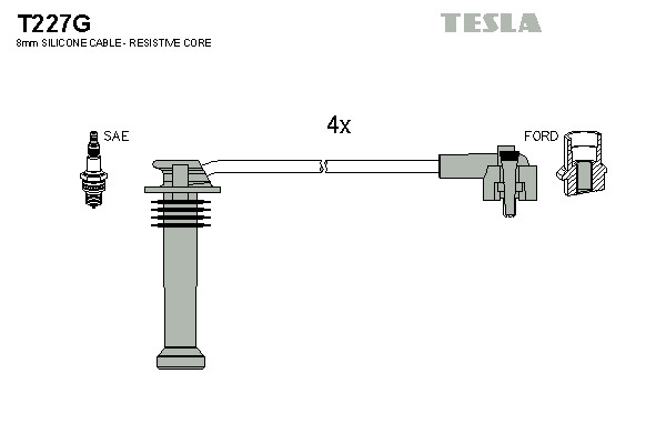 Tesla ZüNdleitungssatz ZüNdkabel Satz FüR Ford Mondeo I Turnier 1.8I 16V 1.6I-image