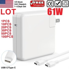 LOT 61W USB C Power Adapter Type C Charger For MacBook PRO 13" A1718 Cable US