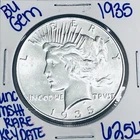 1935 P BU UNCIRCULATED SILVER PEACE DOLLAR AUTHENTIC U.S.MINT RARE KEY DATE 6254