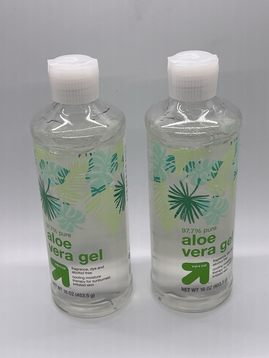 2 Bottles Clear Aloe Vera Gel Total 32 OZ, Made in USA, FREE Fedex