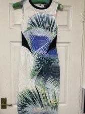 Karen Millen Multi Colour Floral Shift Dress Size 8 Excellent Condition