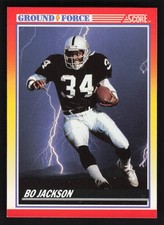 1990 Score #330 Bo Jackson Ground Force Card TCCCX