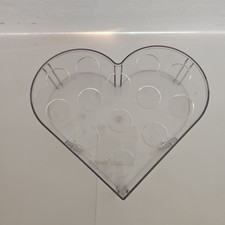 Heart Shape 8" Posy Flower Holder 13 Spots Clear Acrylic Vase Decoration