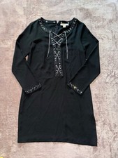 Michael Kors Women’s Pullover Black Dress with Chain Size M