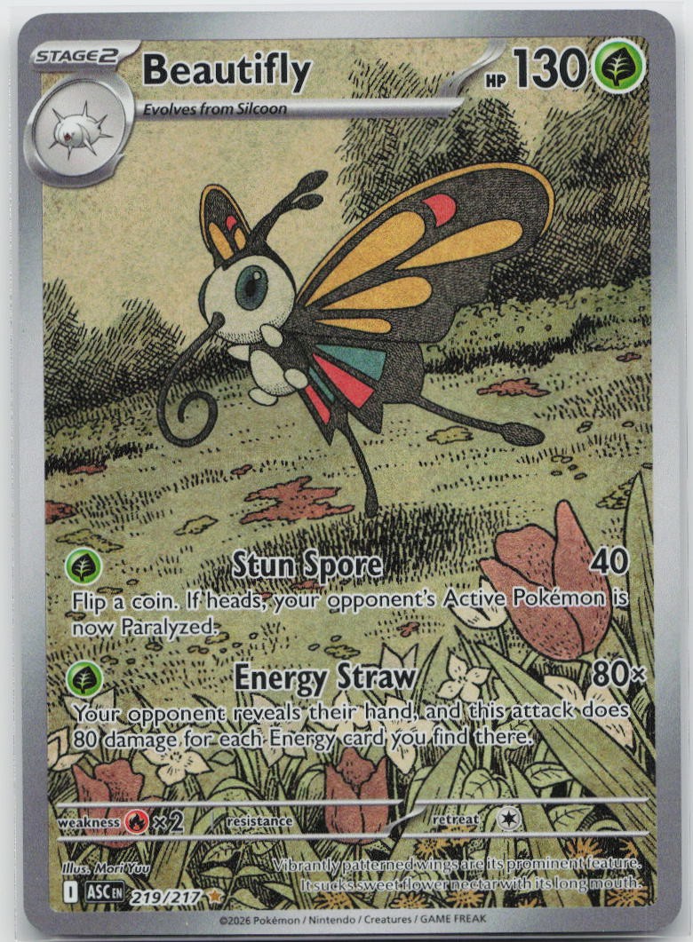 Beautifly - Illustration Rare ME: Ascended Heroes 219/217 Pokemon TCG