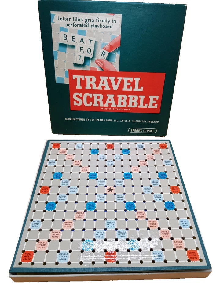 Spear's Games Vintage Travel Scrabble Board Game England Word Game VGC Complete - Image 2 of 4