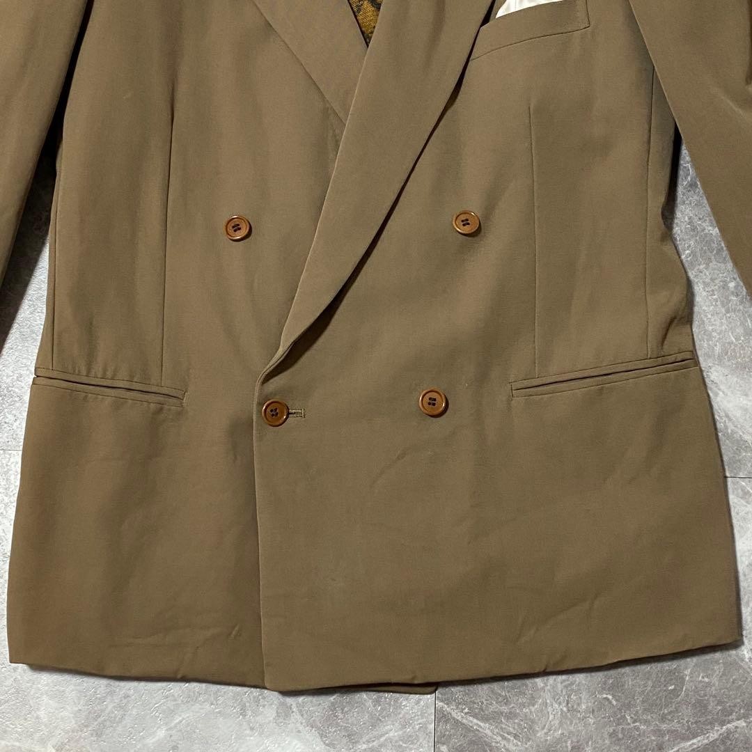 RING JACKET Beige Double Breasted Wool Tailored B… - image 4