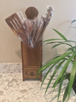 Kleine Vintage Holz Aufbewahrungsbox Küchenutensilien, Gewürze, Schublade, Schlüsselhalter
