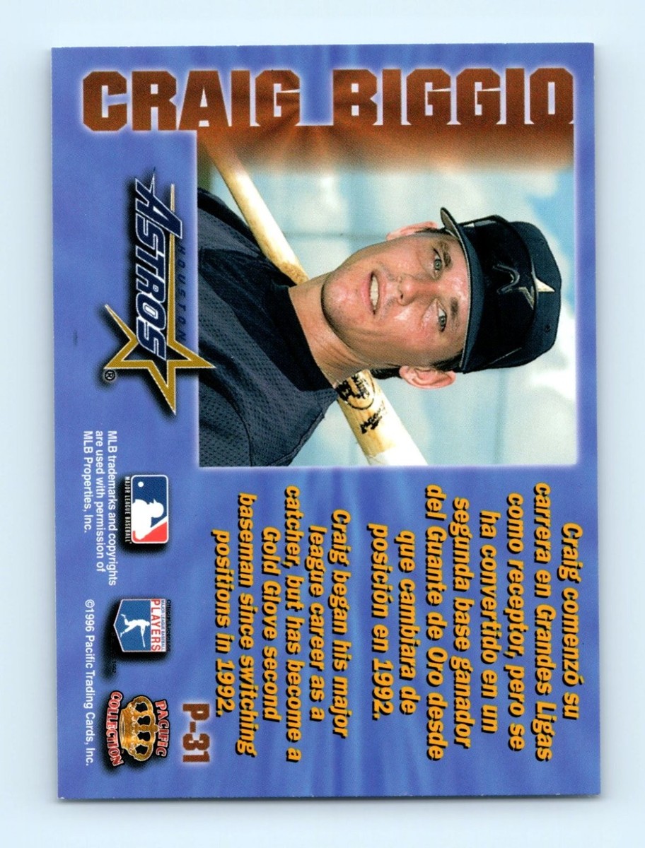 Craig Biggio Astros 1996 Pacific Collection Baseball Card P-31 | eBay