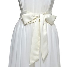 1x Ceinture Nœud Satin Faux Soie Taille Ajustable Sans Boucle Femme Mariage