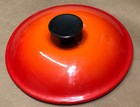 Le Creuset Enameled Cast Iron Orange Flame Size 18 LID ONLY Made in France — photo 3