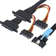 PCIE Slimline 5.0 MCIO 8I 74P to 2 SFF-8639 15P With Screw Positioning Holes