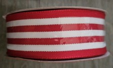 Place  Time Hoilday Ribbon 1 1/2", 10 Yards, Red  White