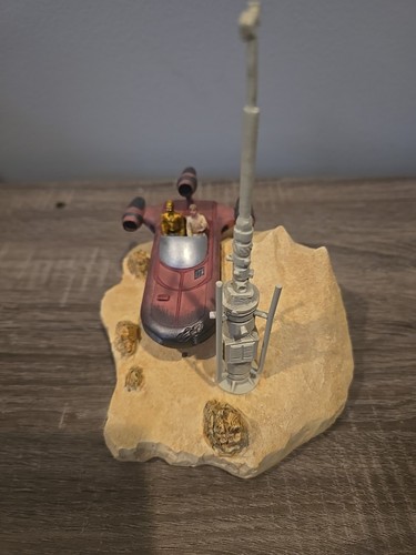 STAR WARS "LUKE'S LANDSPEEDER" GALACTIC VILLAGE COLLECTION HAWTHORNE RARE - Afbeelding 2 van 6