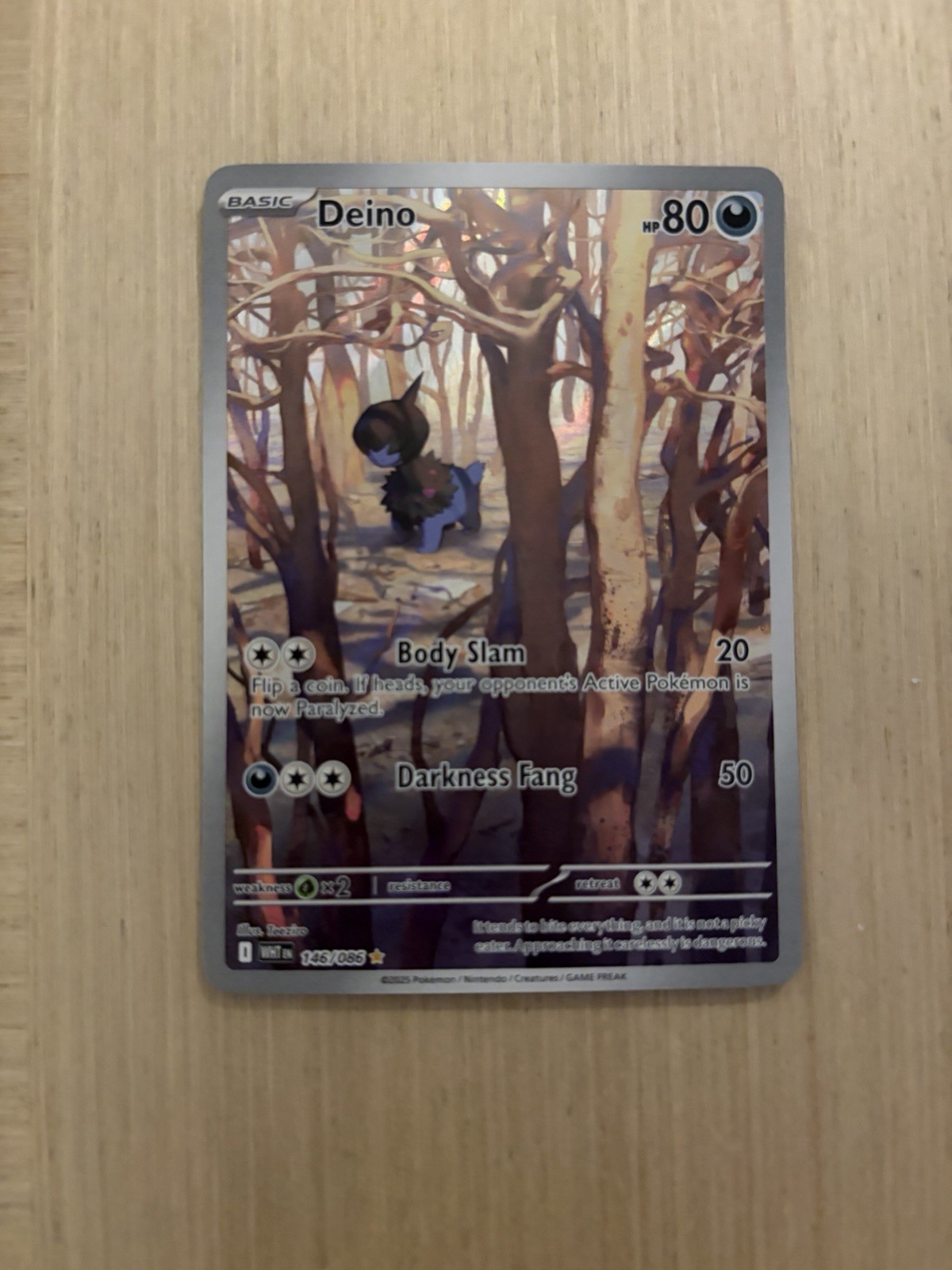 Pokémon TCG Deino Card 146/086 White Flare NM S&V