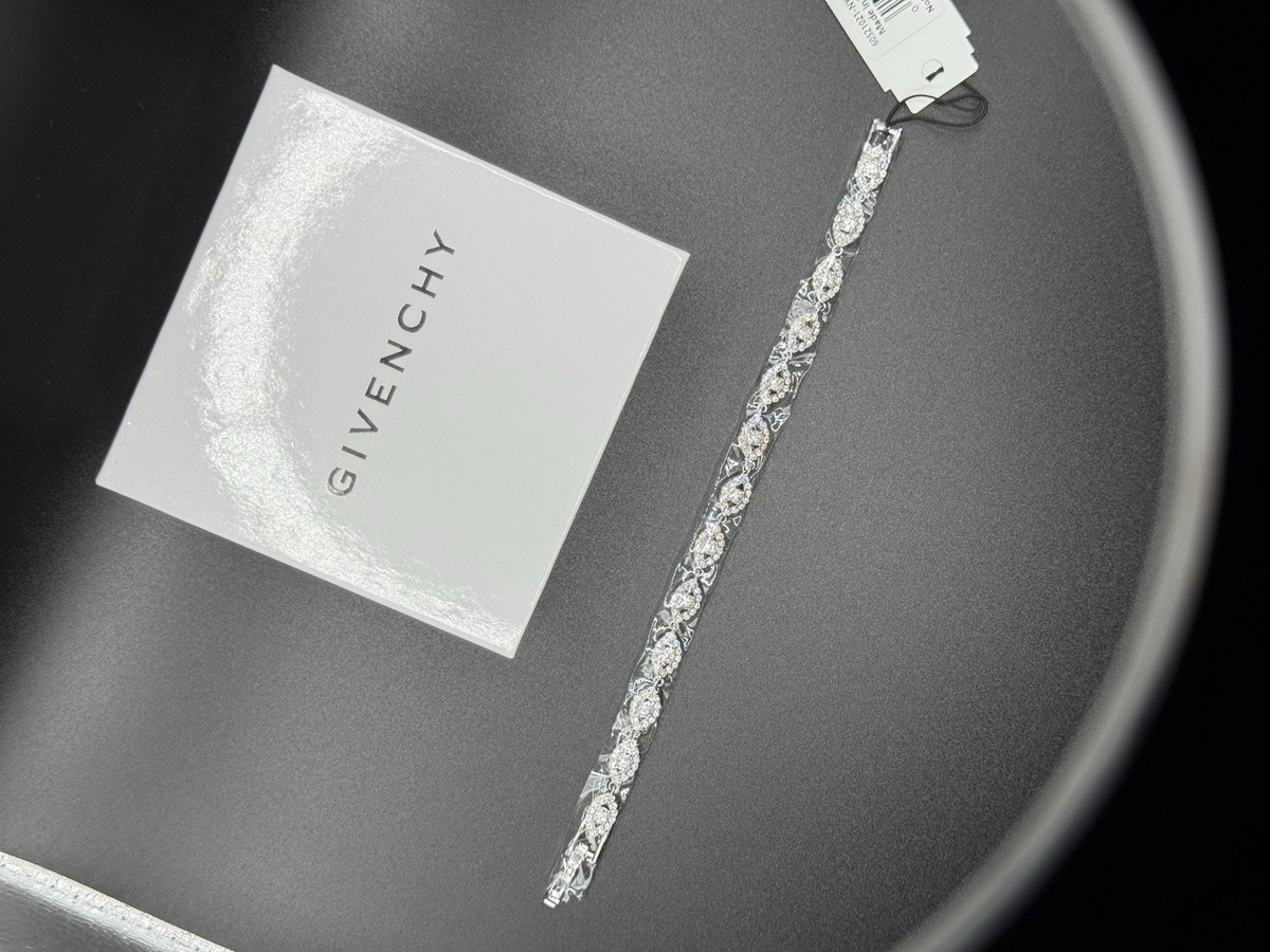 Givenchy Silver Flex Eye Crystal Bracelet | eBay