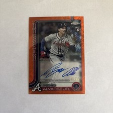 2025 Topps Chrome Logofractor Orange Refractor /25 Nacho Alvarez Jr Auto RC
