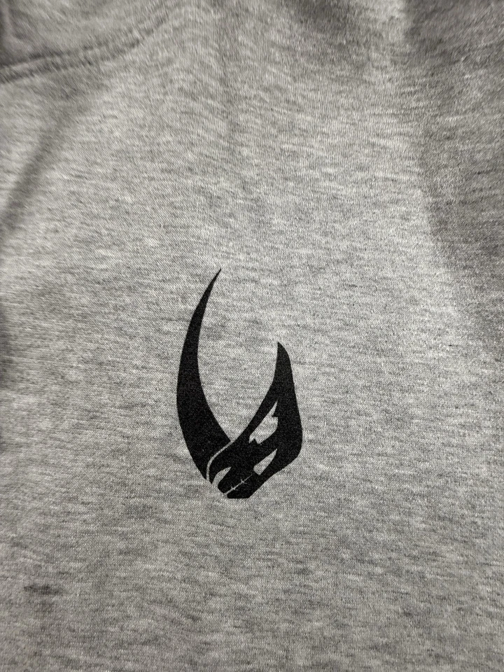 Star Wars The Mandalorian Para Hombres Grande Gris Pullover Sudadera con Capucha Sudadera Foto 2 de 4