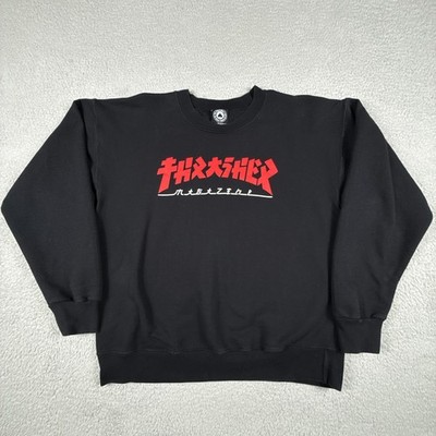 VTG Thrasher Magazine Sweatshirt Mens Medium Skateboarding Godzilla Pullover