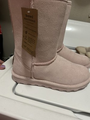 BEARPAW Women s Pink Suede Shearling Lined Mid-Calf Winter Boots US 7 EU 38
