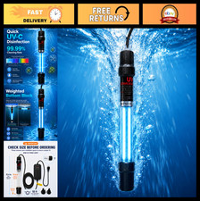 20W UV Pond Light with Timer - Submersible UV-C Water Clarifier for 100-1000 Gal