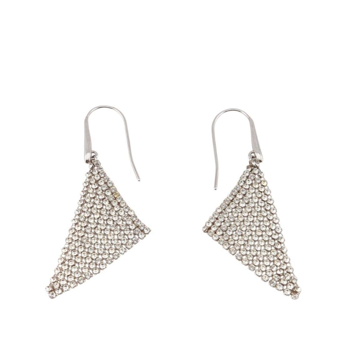 Swarovski Triangular Rhinestone Earrings Silver H… - image 8