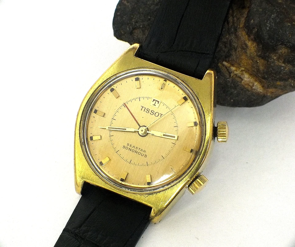 Vintage Men's Tissot 17J SEASTAR SONOROUS Wrist Alarm - for Repair/Project - image 3 of 4