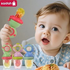 Baby Silicone Fruit Feeder Dinosaur Rotating Push Type Infant Food Tool